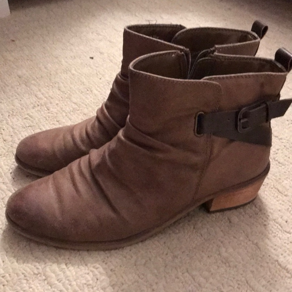 Ankle high brown booties size 10